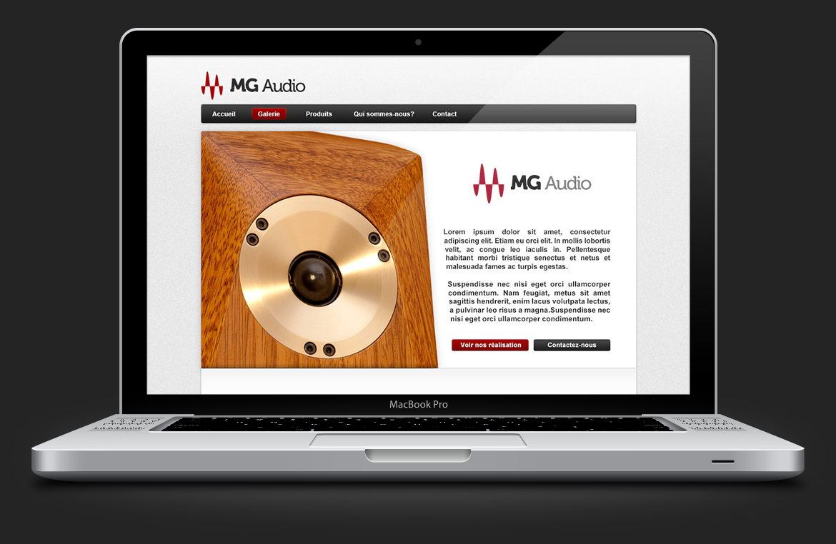 MG Audio - Le site internet